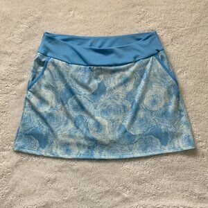 Adidas Womens Ultimate 365 Printed Skort Size Large New With Tags Blue Cream